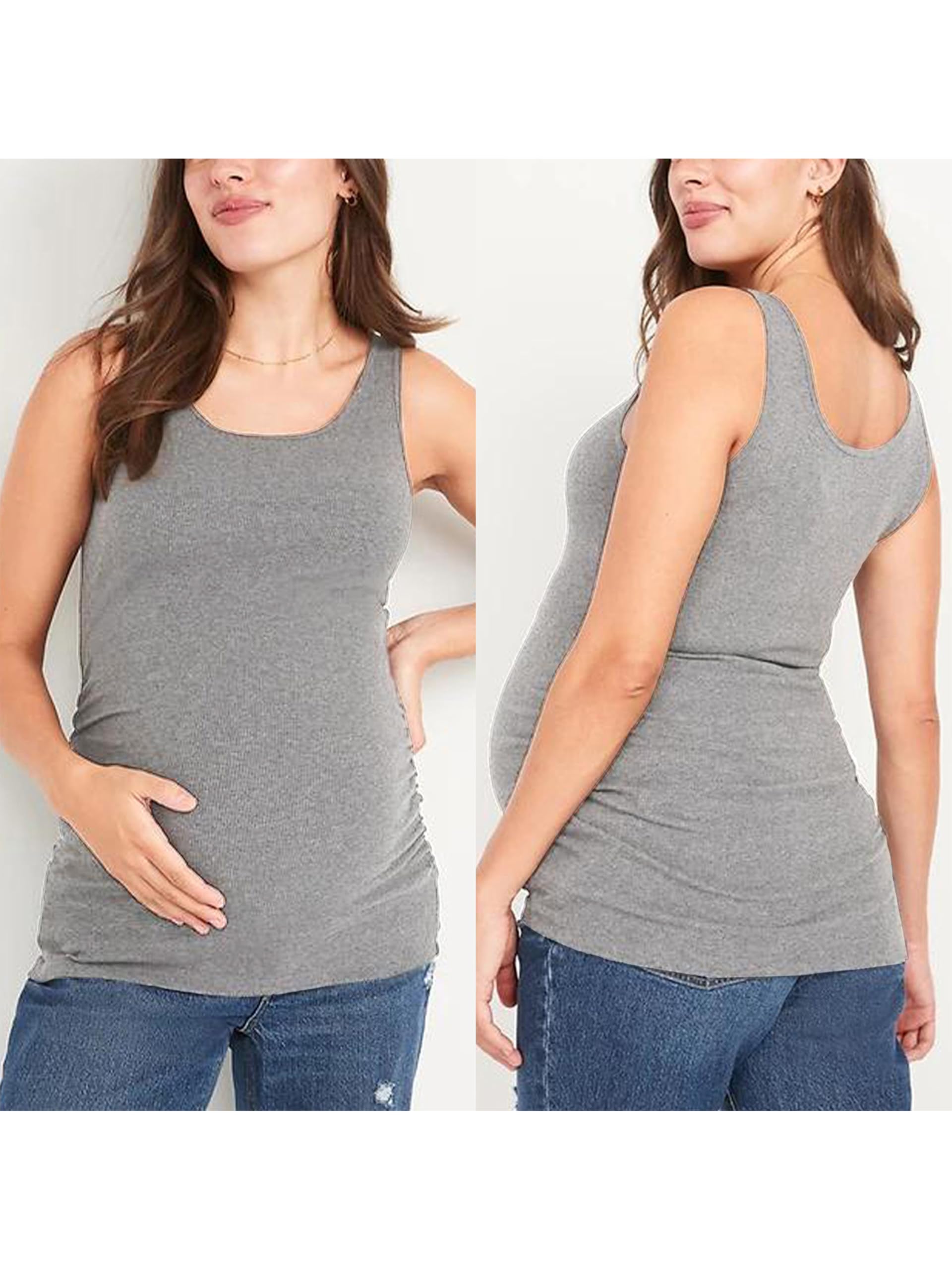 Pack de 3 camisetas sin mangas para maternidad para mujer, ropa de maternidad
