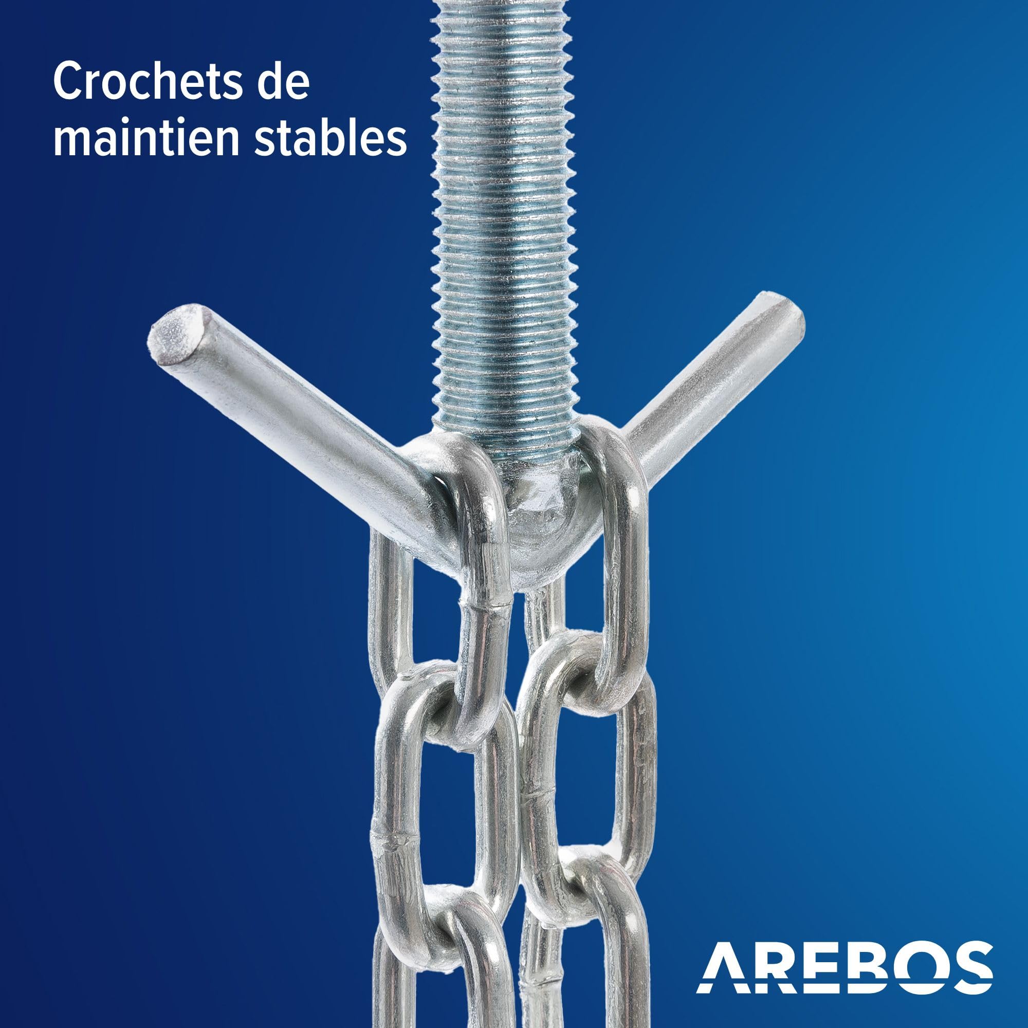 Arebos Pont Moteur 500kg [730-1480mm] Traverse d'aile Levage Moteur Support Moteur Traverse Moteur | Acier Peint | Rouge