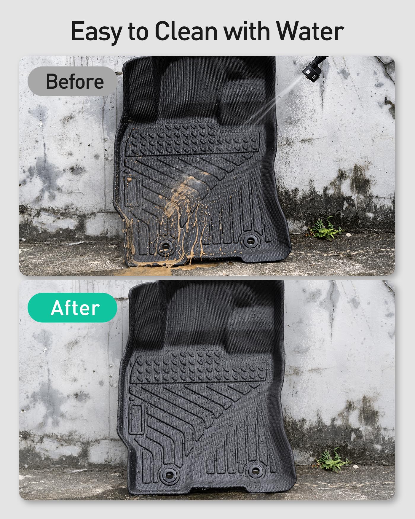 Car Floor Mats for Toyota Prius 2004 2005 2006 2007 2008 2009 All Weather Accessories for Prius 2004-2009 — view 6