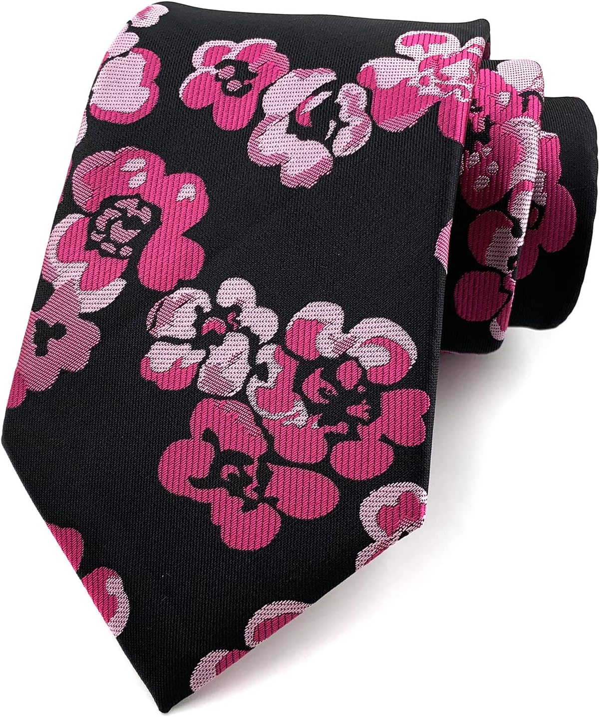 Elfeves Men's Tie Cravat Jacquard Luxury Modern Floral Pattern Wedding Necktie