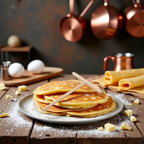 Miniatura 5 de 1 PC de madera en forma de T crepe fabricante crepe esparcidor palo palo crepes chino pastel herramientas accesorios cocina bricolaje herramientas