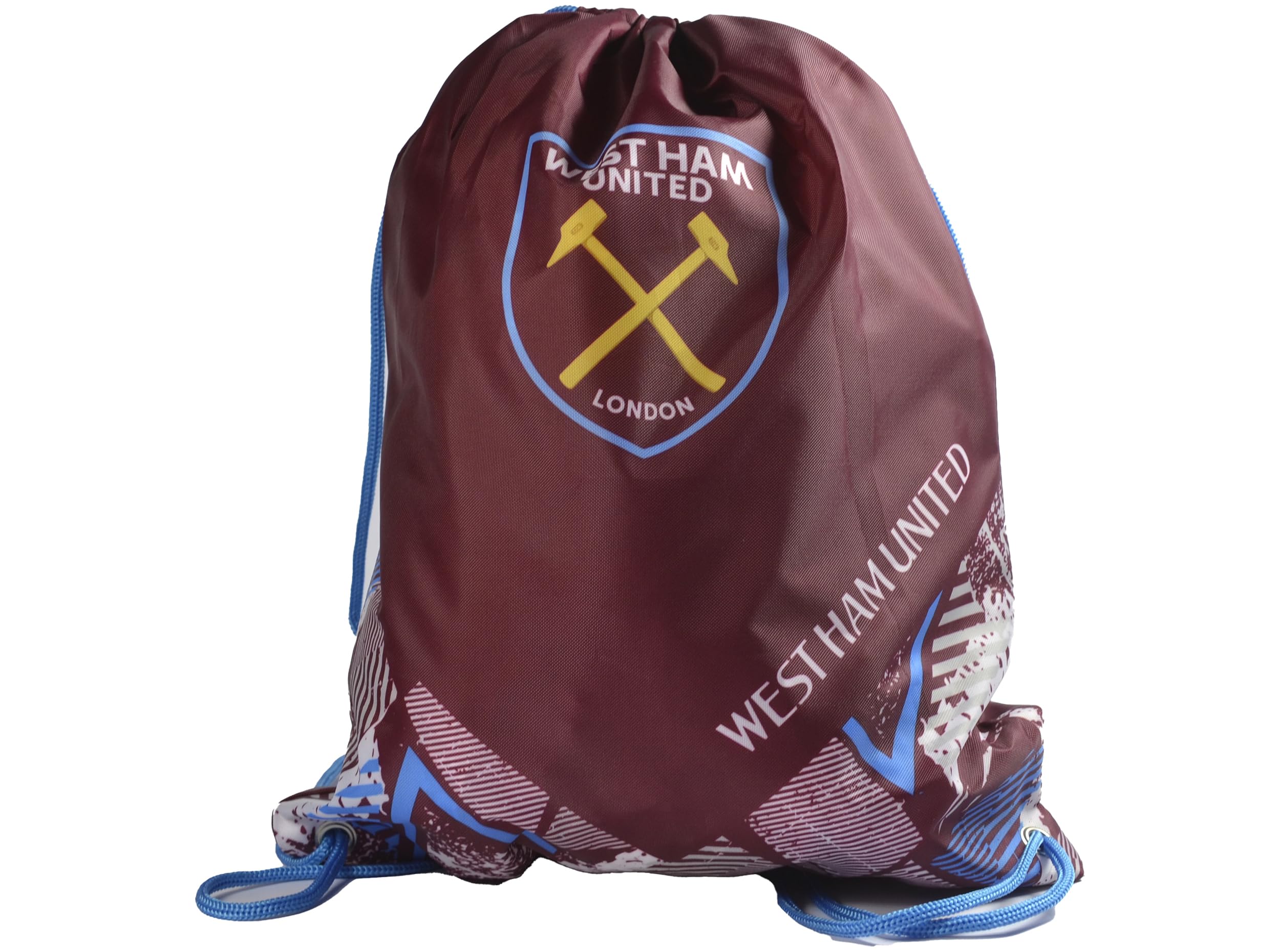 West Ham FC Gym Bag PE Bag/Drawstring Sports Bag Design Official Licensed