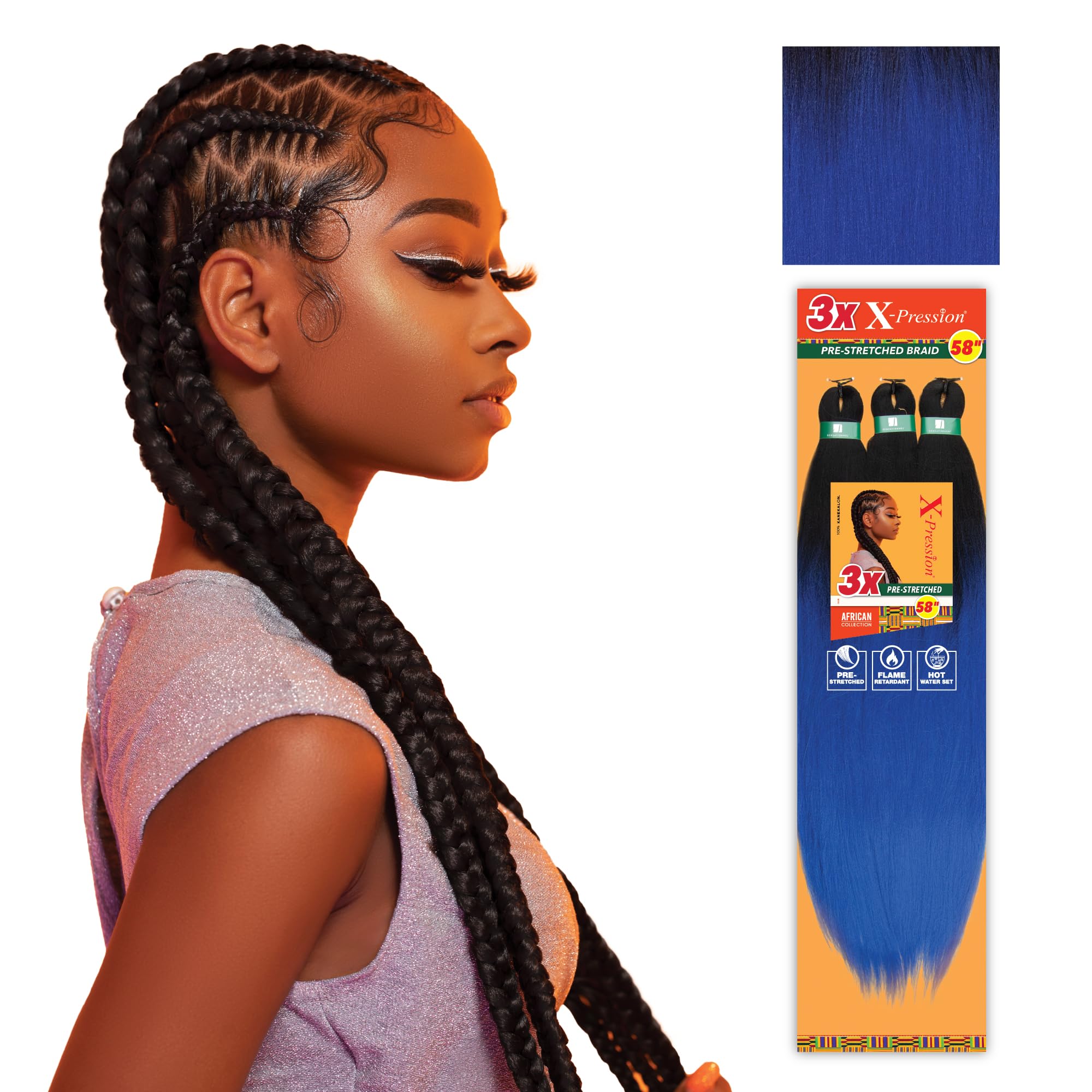 Amazon.com : Sensationnel X-pression prestretched braiding hair