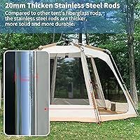 Vista 4 de ONTYZZ - Tienda de campaña grande impermeable para camping, senderismo, picnic al aire libre