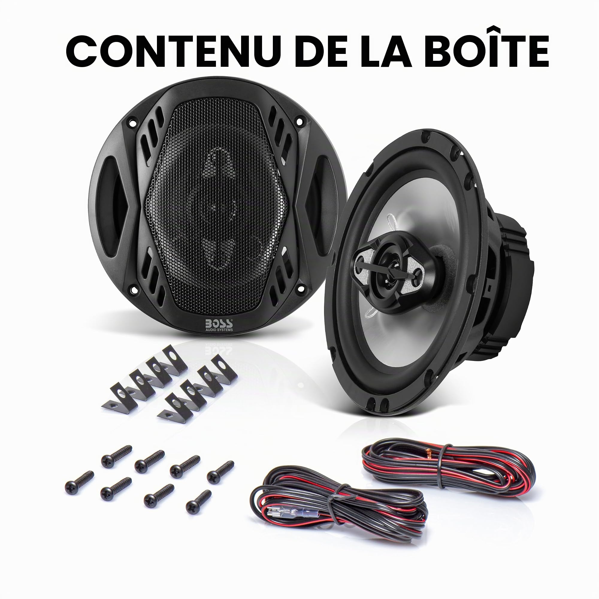 BOSS NX654 Enceinte de Voiture 4-Voies 400 W - Enceintes de Voiture (4-Voies, 400 W, 4 Ohm, 90 DB, 65-20000 Hz, 5,84 cm)