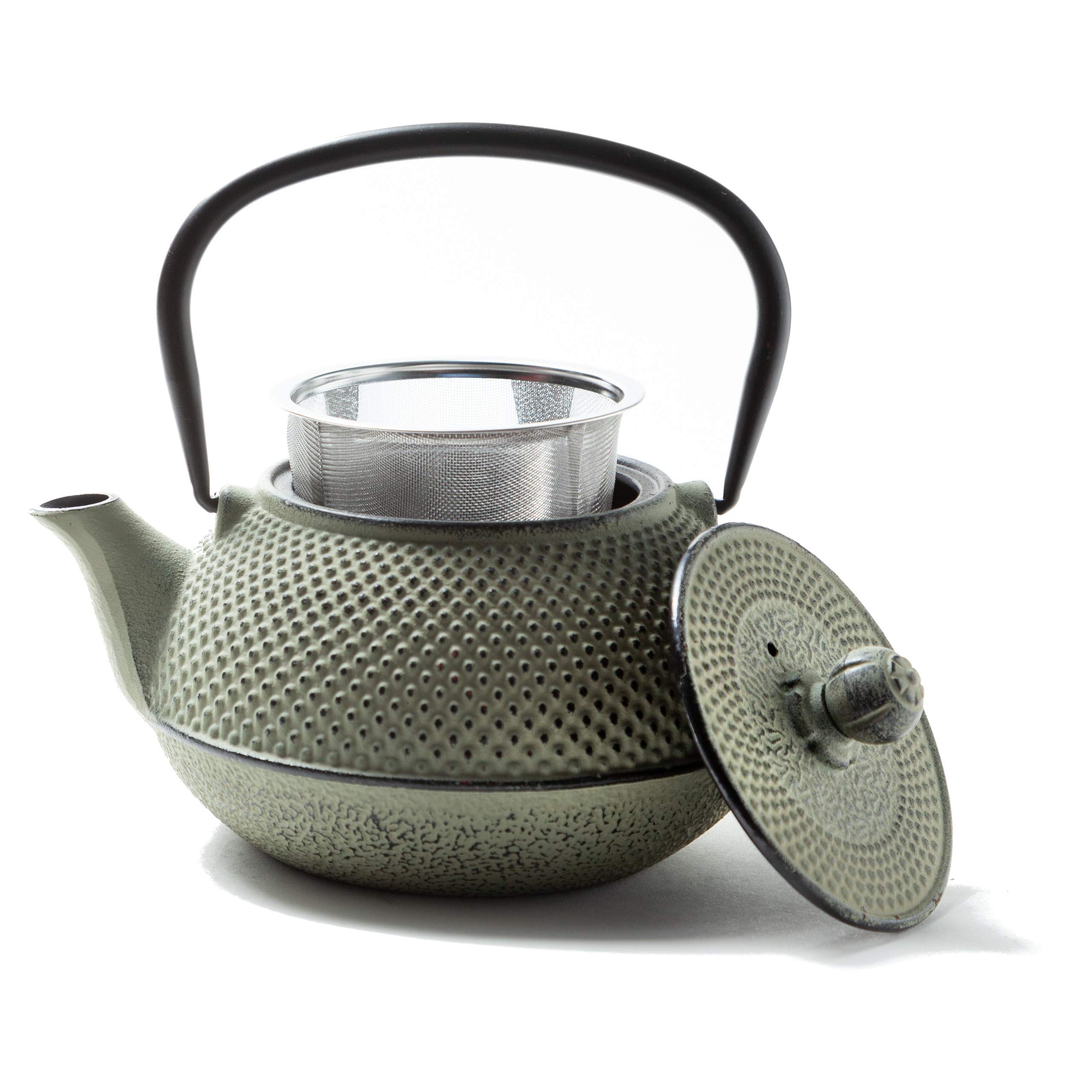 Tealøv THEEPOT 1,25 L GIETIJZER - GIETIJZEREN THEEPOT Kambin In Japanse Stijl Met Uitneembare Roestvrijstalen Theezeef Binnenzijde Volledig Geemailleerd Thee Blijft Lange