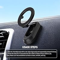 Vista 6 de NEEWER PA118 - Soporte magnético para teléfono celular, soporte magnético de doble cara compatible con MagSafe iPhone, accesorios para tablero