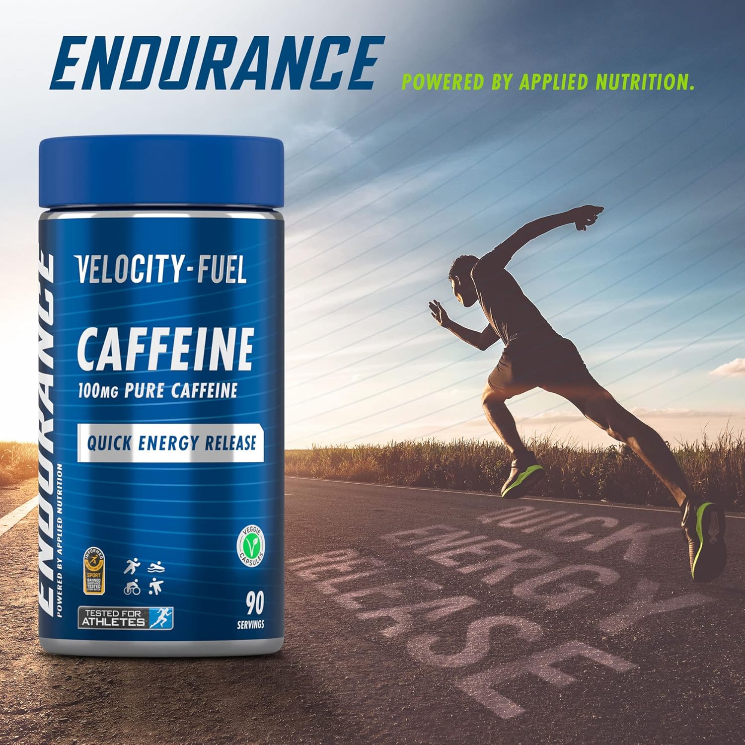 Applied Nutrition Endurance Caffeine Capsules 100mg VelocityFuel