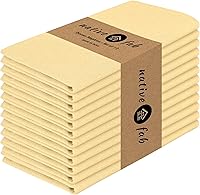 Vista 38 de Native Fab Blue Cloth Napkins, 4 Pack, 100% Cotton, 17x17 Inches, Heavy Duty, Soft Texture, Quick Drying, Great for Spring Holidays, Family