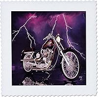 Vista 2 de 3dRose qs_ 8332_8 - Cuadrado de edredón Harley-Davidsonand Número 174 motocicleta