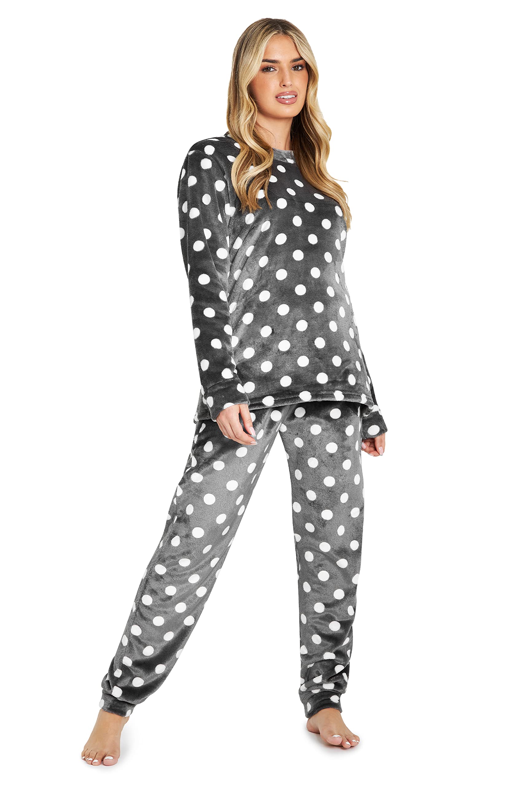 CityComfort Pigiama Pile Donna, Set Manica Pigiama Donna Invernale per Adulti Adolescenti, Regali per Lei