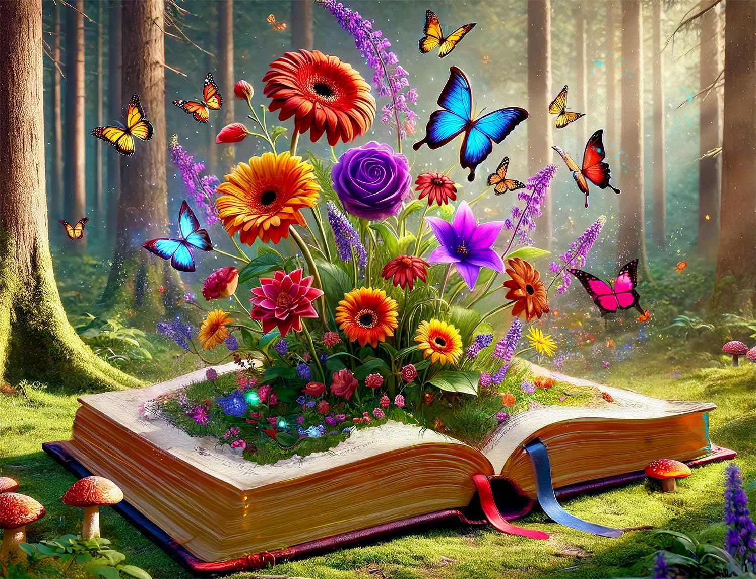 Springbok Books Brought to Life 500 Piece Jigsaw Puzzle for Adults - Magical Book Illustration by Springbok Designs - Unique Cut Pieces