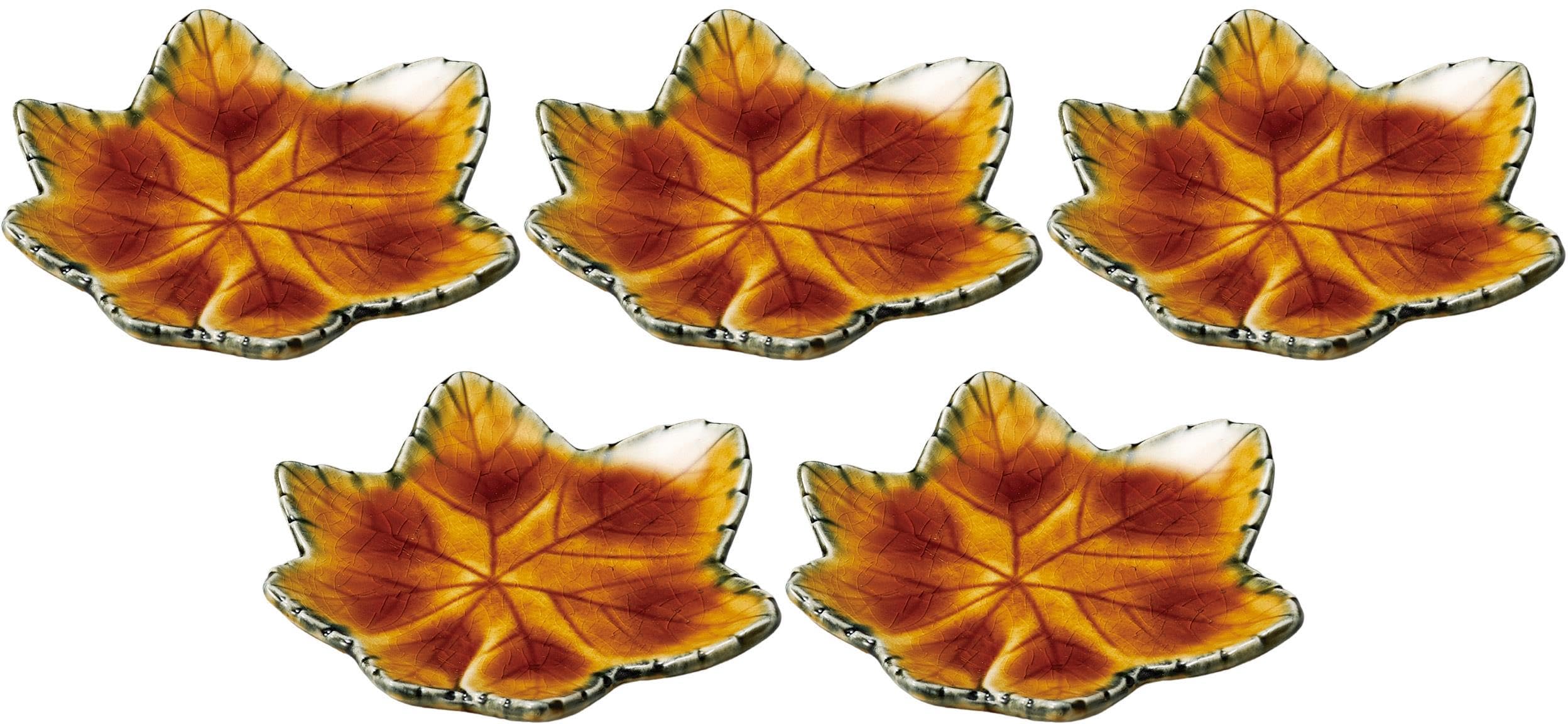 Amazon.co.jp: 5個セット 紅葉 茶銘々皿 [ 12×1.8cm ] | 銘々皿