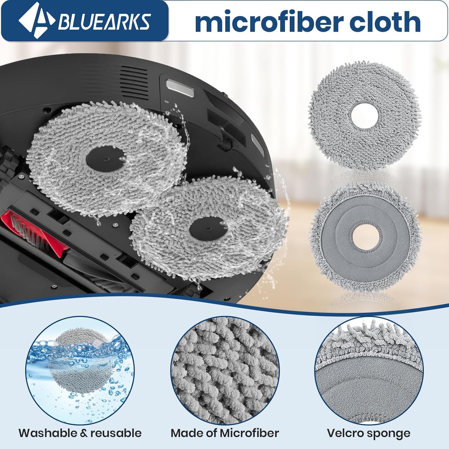 24Pcs Replacement Parts for Roborock Qrevo Curv/Curv S5X/Qrevo Edge/Edge S5A/Qrevo S5V Vacuum Cleaner Accessories,1 Main Brush 4 Side Brush 4 Hepa Filters 6 Vacuum Bags 6 Mop Pads