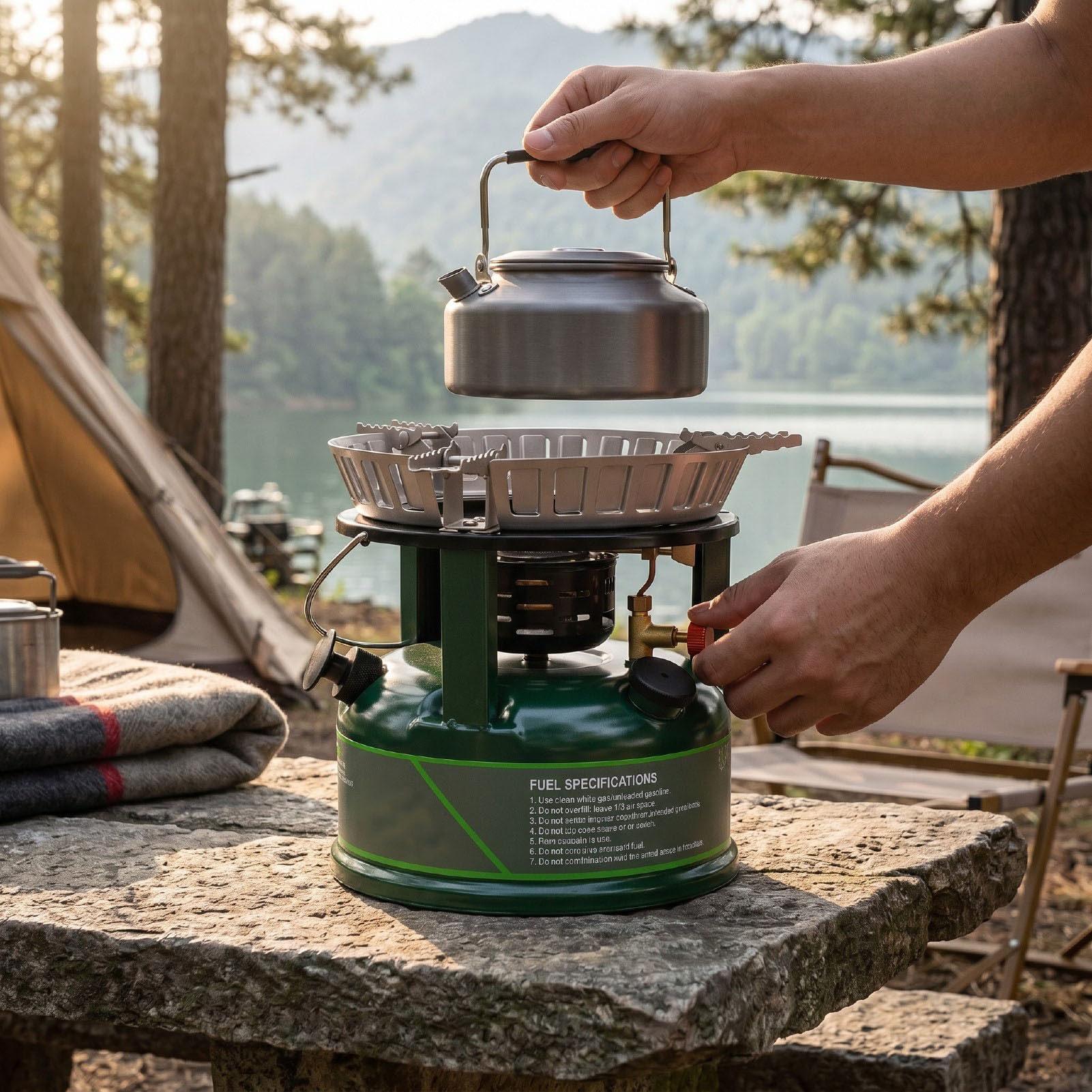 Yctze Hornillo Portátil de Gas para Cocinar Al Aire Libre