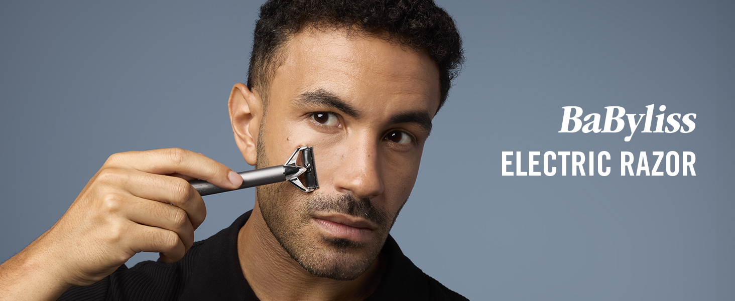 BaByliss MTL Series Electric Razor Including 4 Comb attachments, Storage Bag, Charging Stand and Cable