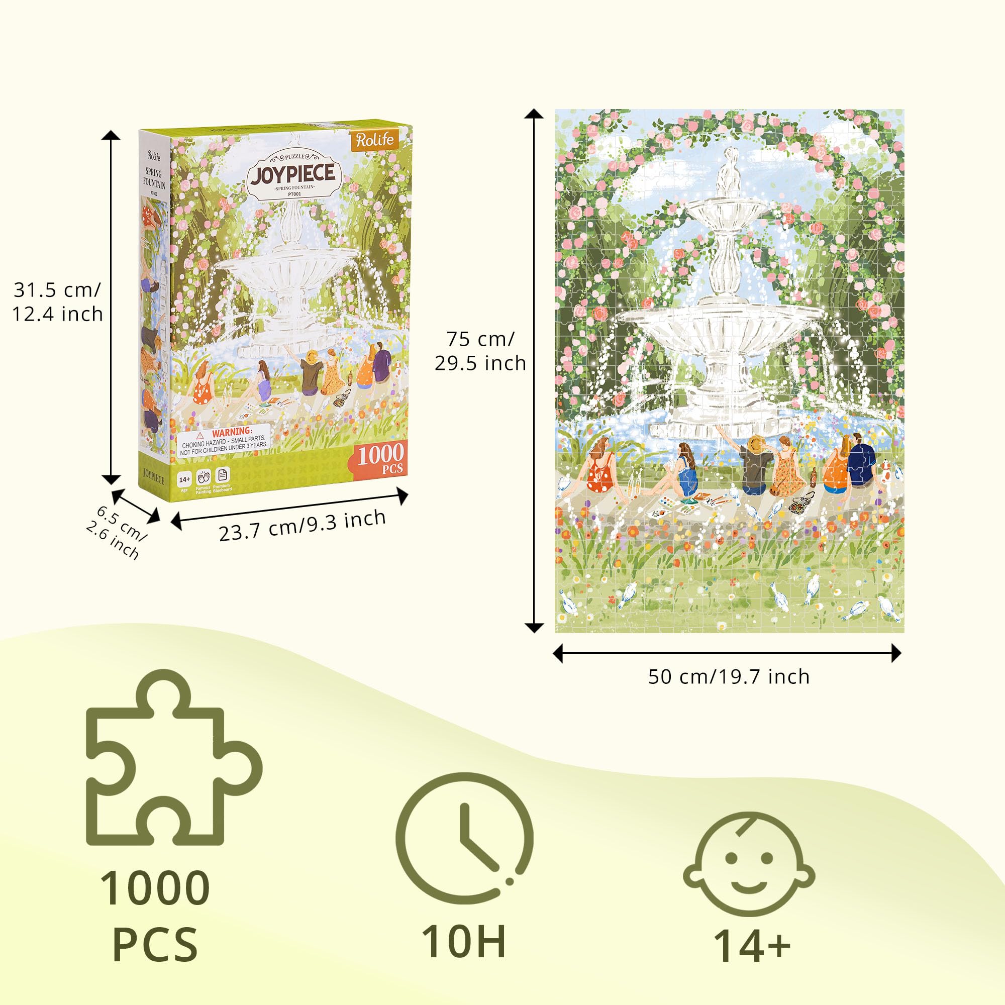 Rolife 1000 Puzzle Adulto 50 x 75 cm Rompecabezas 1000 Piezas Juego Educativo Desafío Juguetes para Adultos Niños (PT006-Welcome to Covent Garden