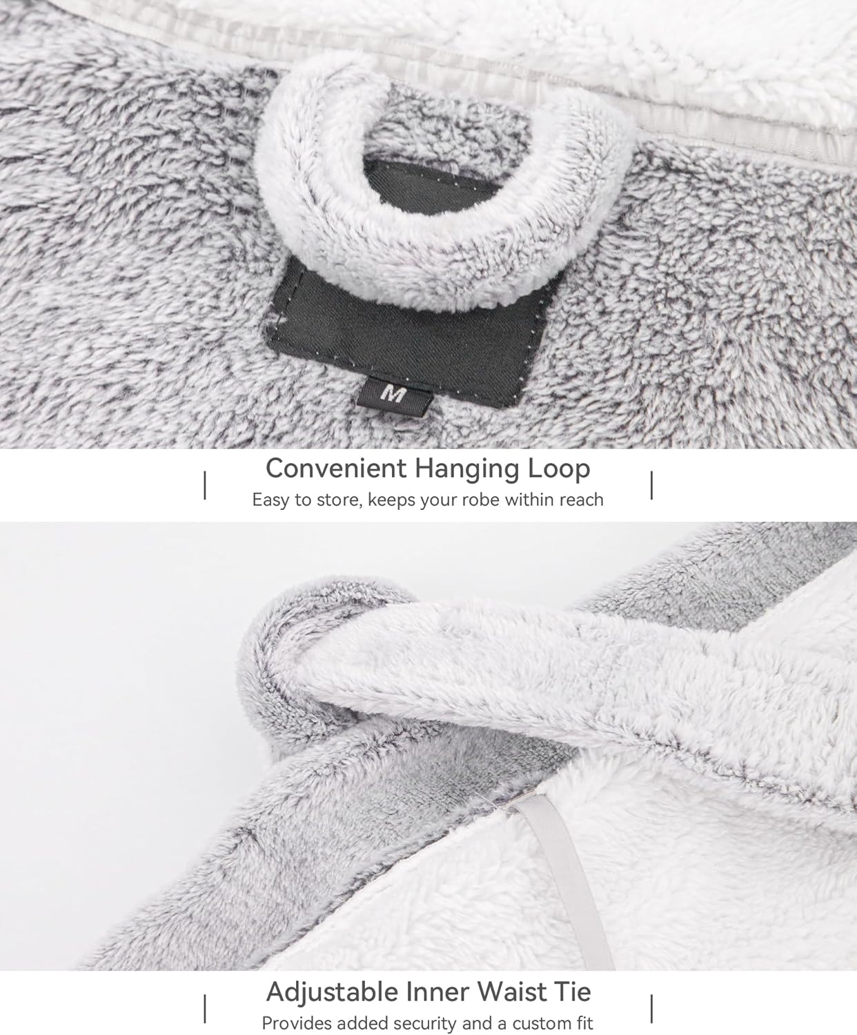 Plush Robes for Women - Womens Fleece Robes with Hood Long Cozy Bathrobe Soft and Warm Robe - Image 6