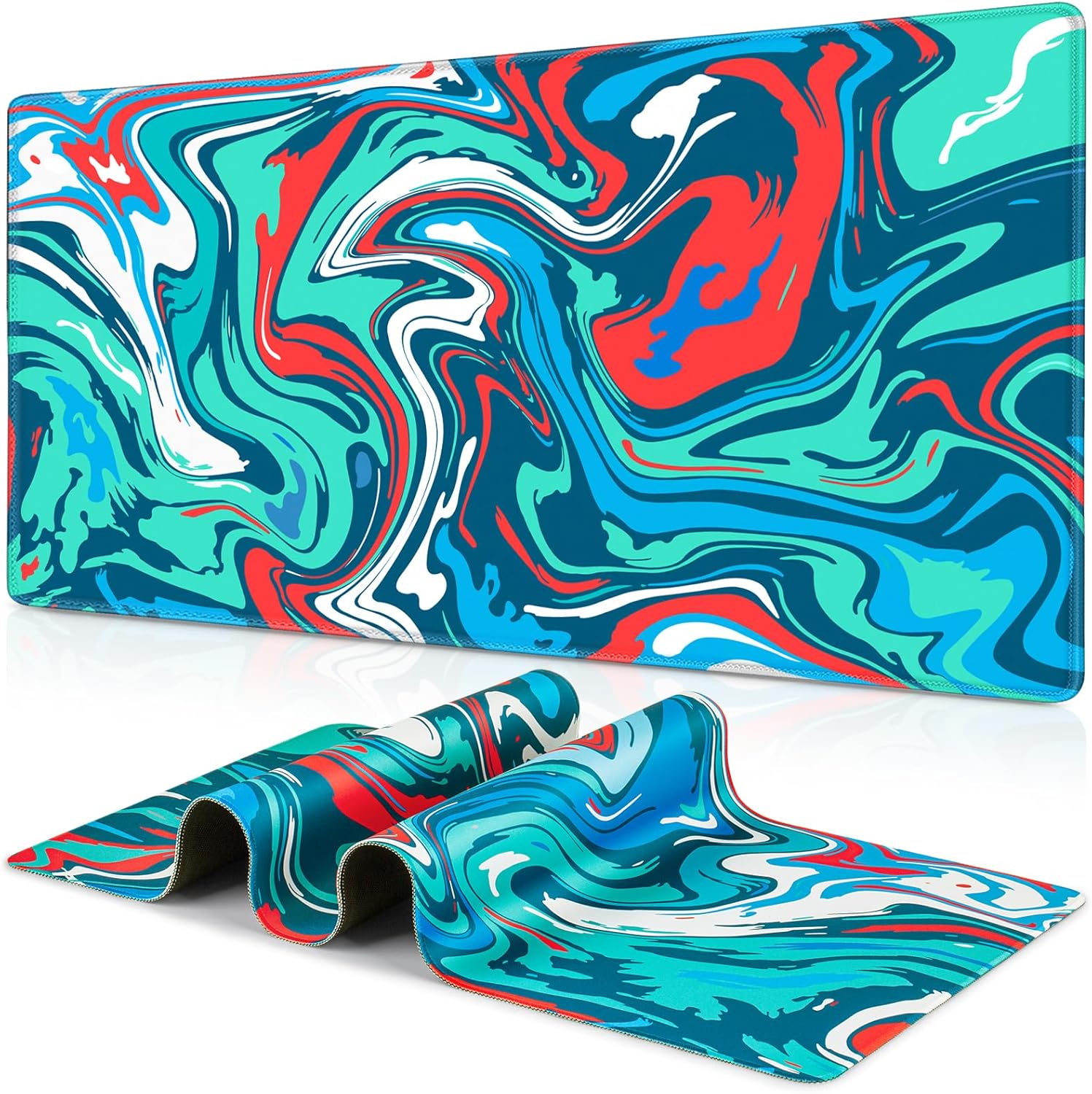 Canjoy Gaming Mouse Pad, Fluid Pattern Mouse Pad 35.4x15