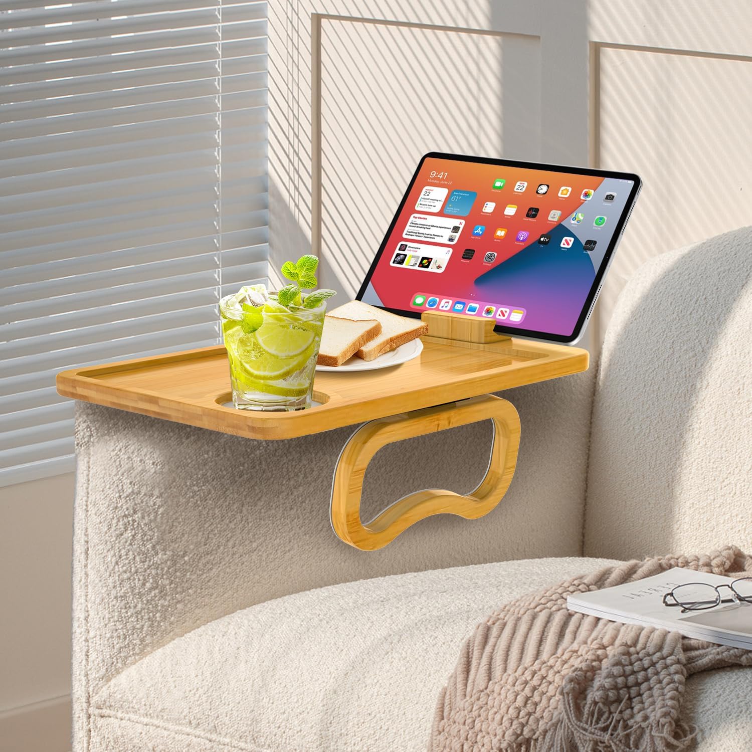 Nisorpa Arm Tray Table Sofa Arm Clip Table,Couch Arm Tray Table