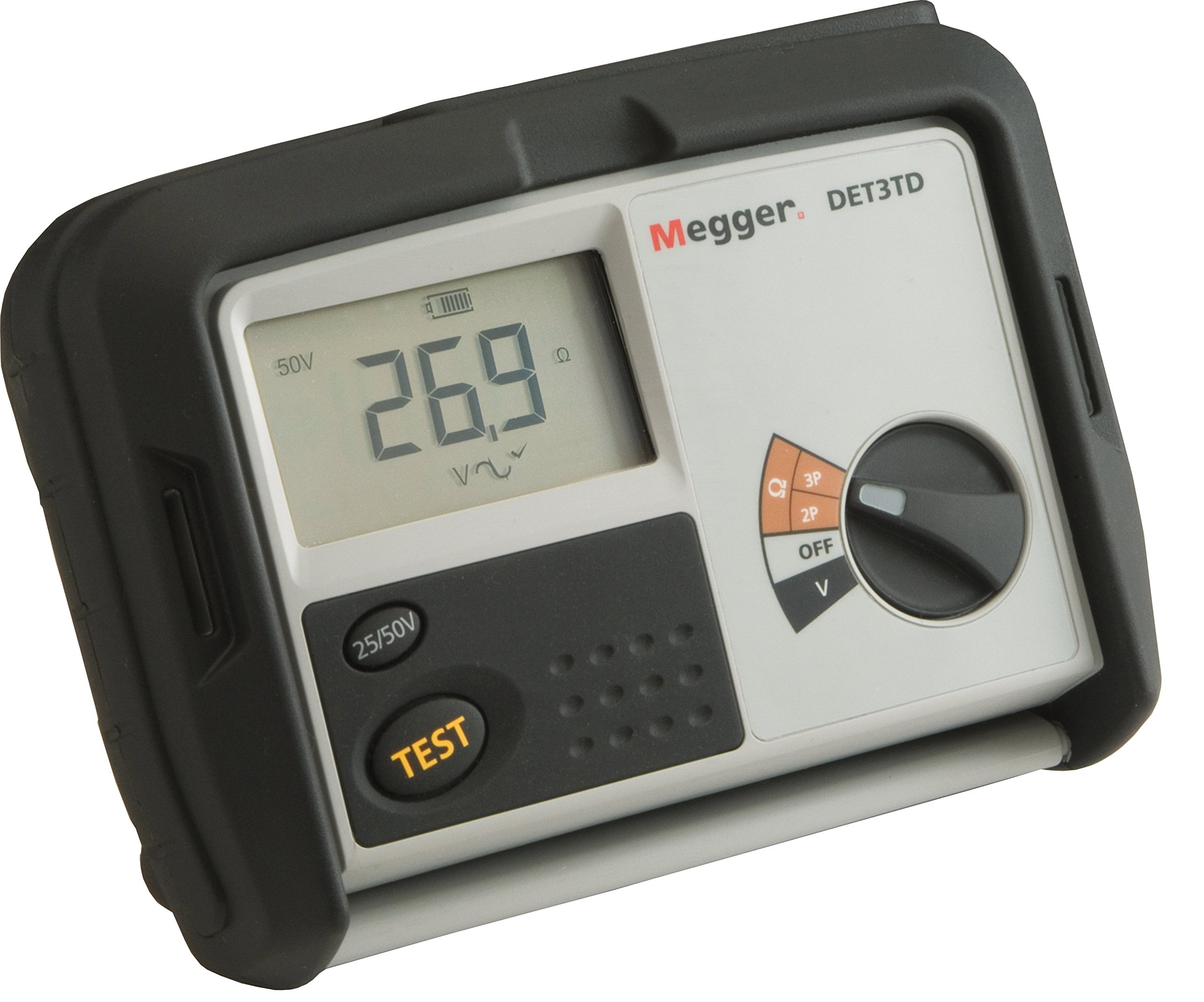 MEGGER DET3TD Earth Ground Tester, Resistance up to 2 K, Voltage Range up to 100 V