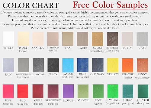 E-Z-GO Marathon "STAPLE ON" Golf Cart Seat Cover (Solid Color)