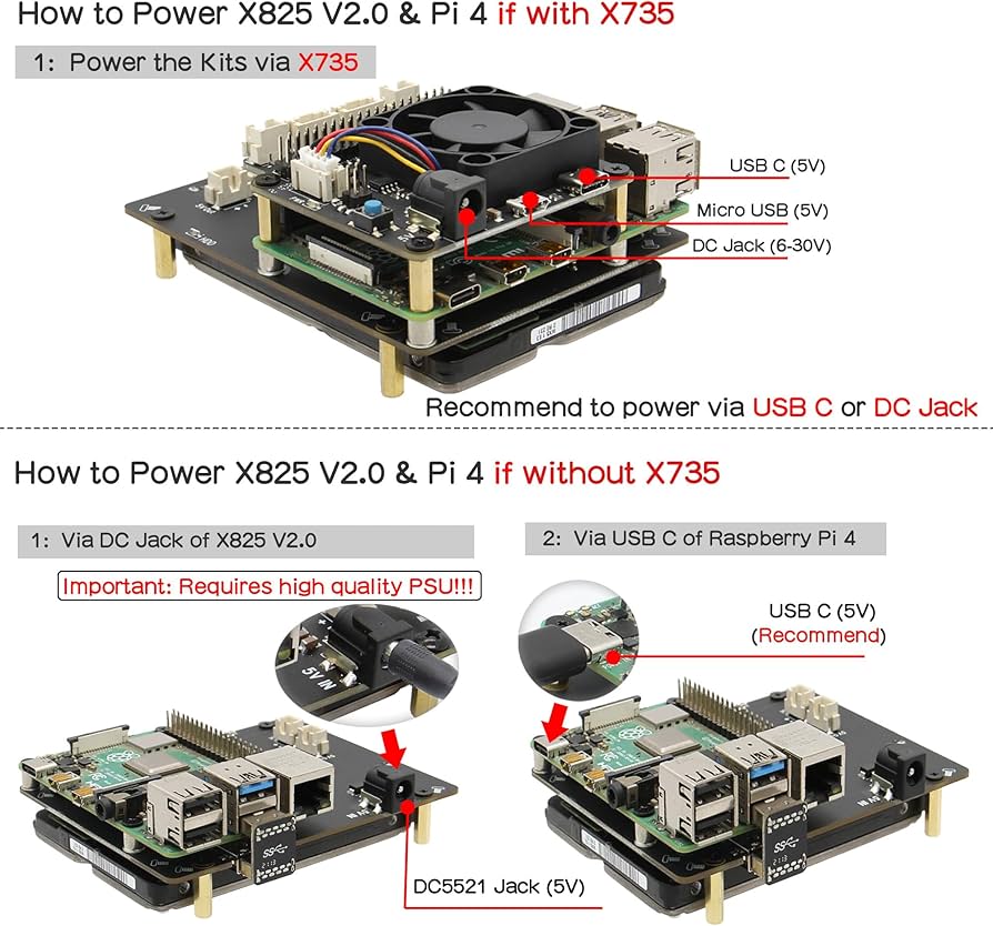 Geekworm PiKVM+ラズパイ4モデルB Geekworm KVM-A4 V2.0 Kit for Raspberry Pi Zero 2 W Open-source KVM Ove