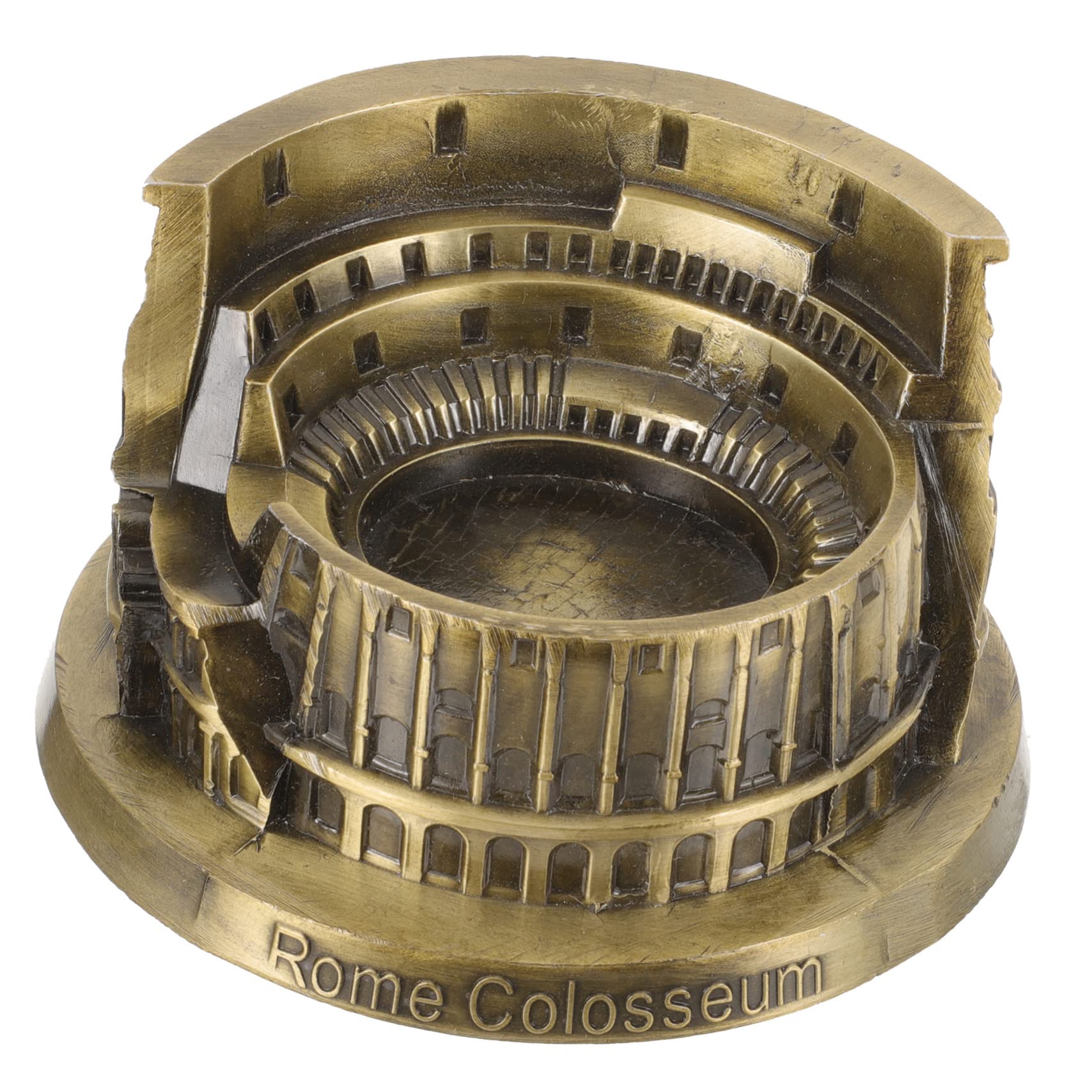CORHAD Ancient Rome Colosseum Metal Figurine Model Historical Architecture Decor for Captivating Rome Landmark Sculpture for Desktop Display