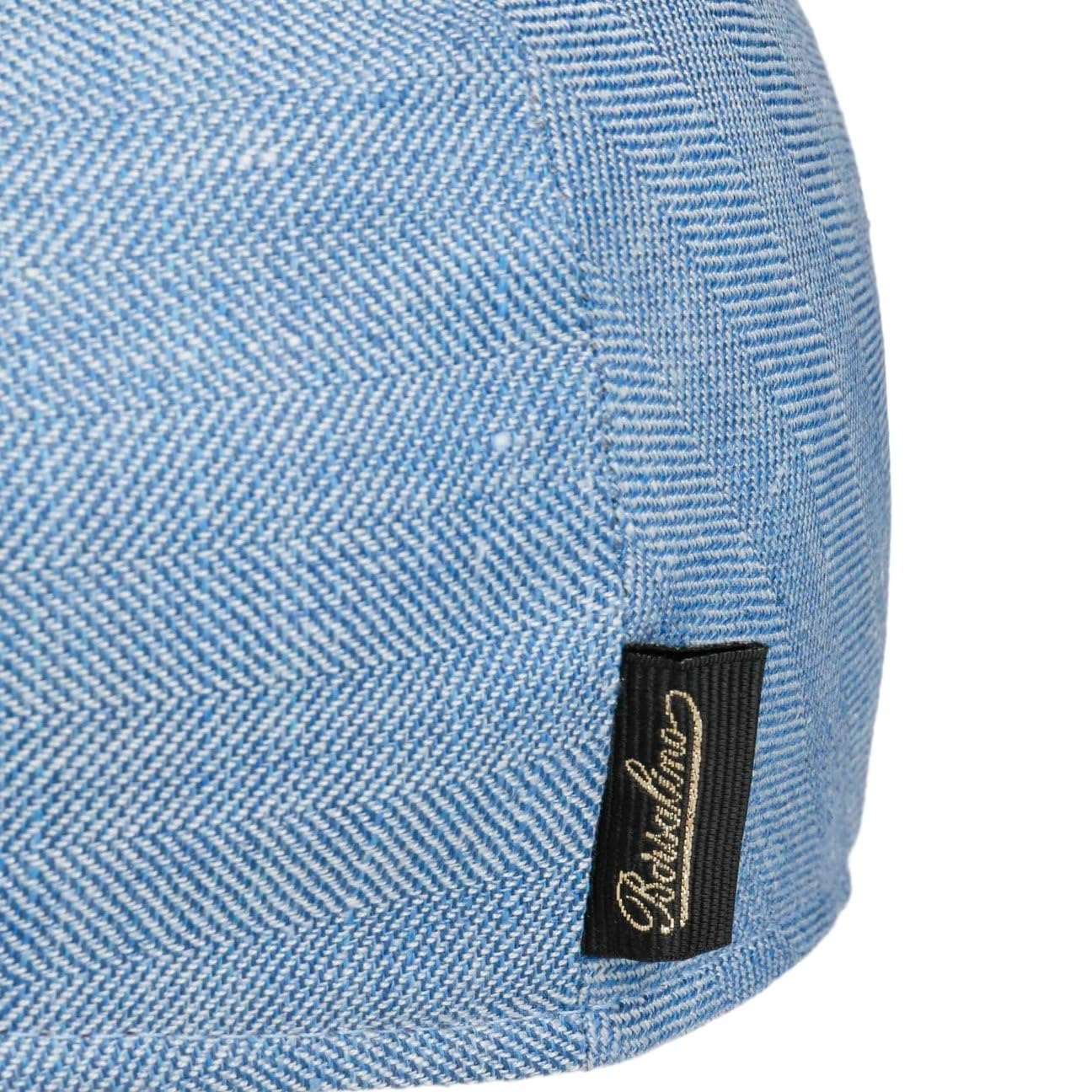 Borsalino Parigi płaska czapka męska – Made in Italy Cap z ekranem, podszewką, podszewka wiosna-lato – 56 cm, jasnoniebieska