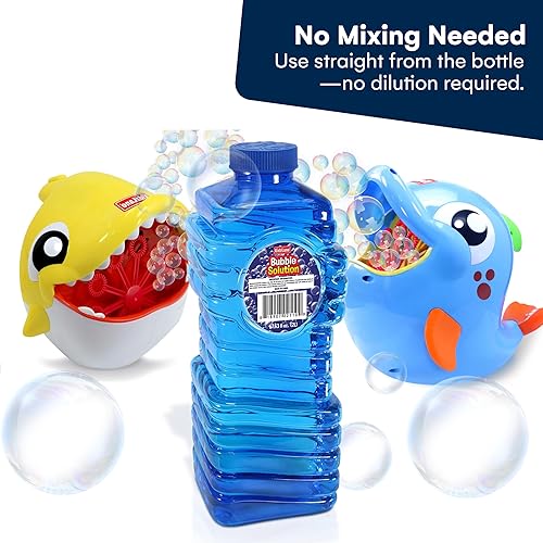 Vista 5 de KidzLane - Solución de burbujas, recambio de 67.63 onzas, botella grande de fácil agarre para usar con pistolas de agua, varitas o máquinas