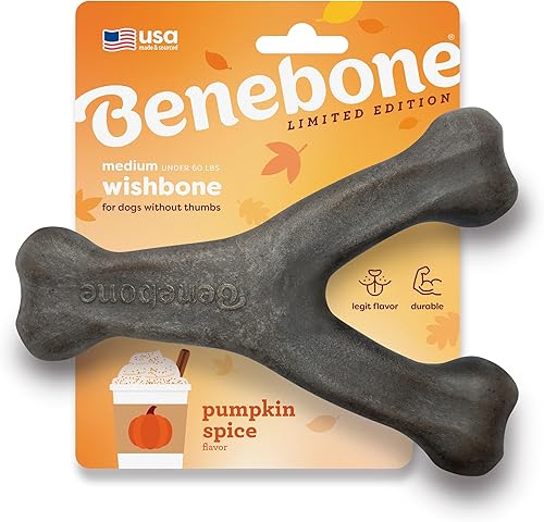 Vista 21 de Benebone Wishbone - Juguete masticable duradero para perros masticadores agresivos, cacahuete real, fabricado en Estados Unidos, gigante