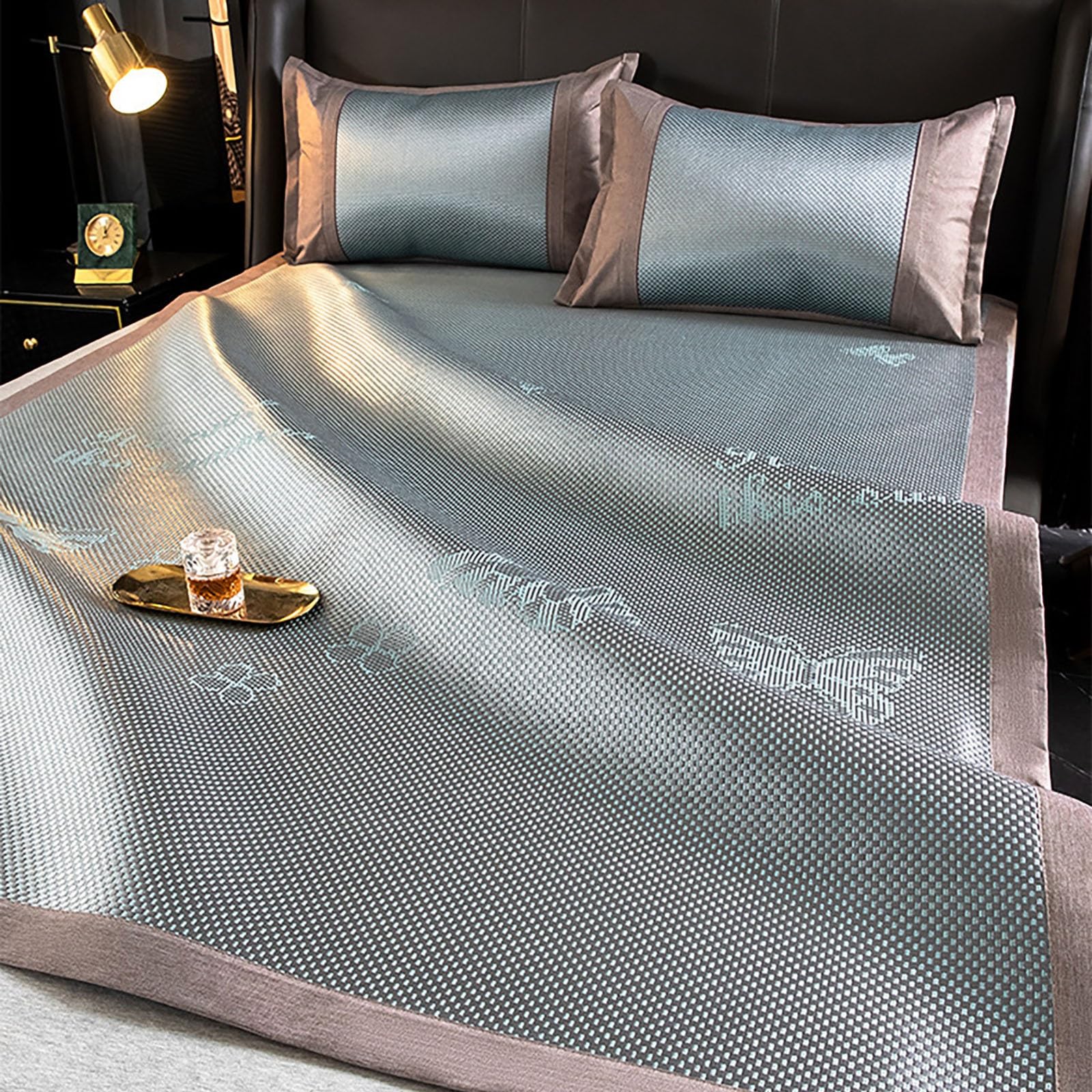 Tapis rafraîchissant contre la chaleur nocturne matelas Queen rotin bambou