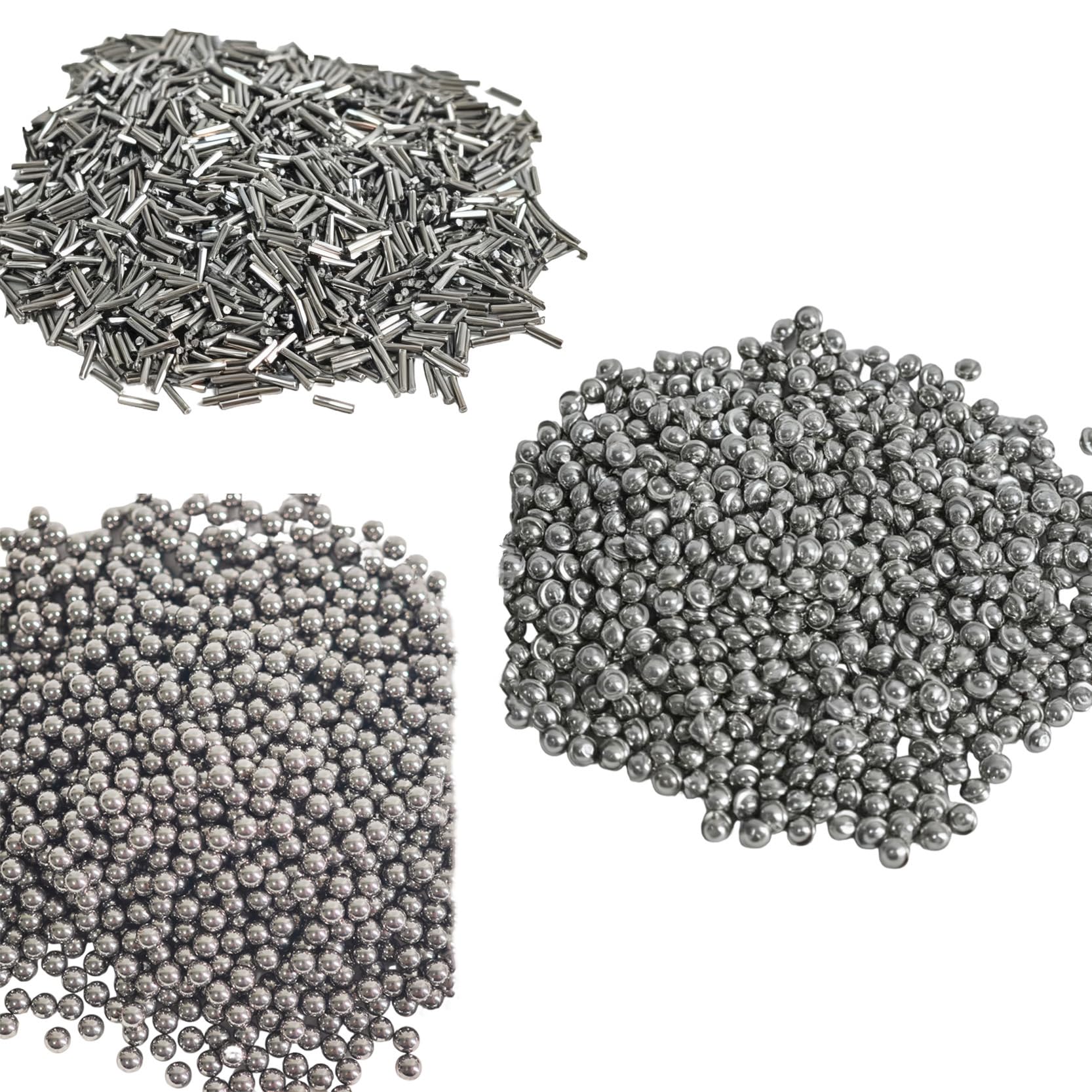 Stainless Steel Tumbling Media - 3 Shapes, 2 lb -2 Stainless Steel Tumbling Media - 3 Shapes, 2 lb -2