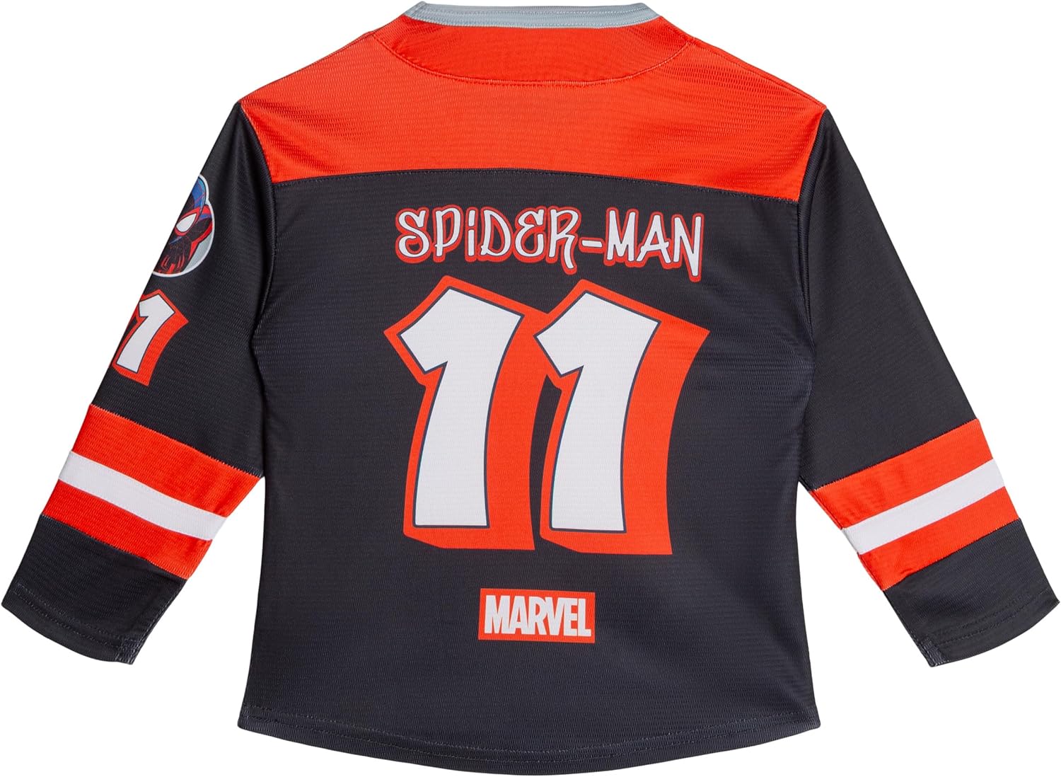 Marvel Spider-Man Mesh Hockey Jersey Long Sleeve T-Shirt Toddler to Adult Sizes (2T - 2XL) - Image 4