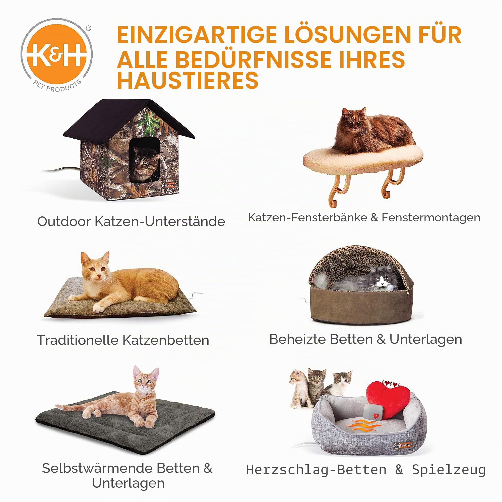 K&H 779090 Haustierprodukte, EZ Kitty Sill Deluxe mit Polster, luxuriöses Fenster-Katzenbett