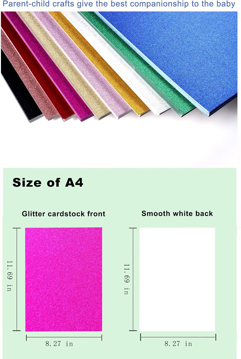 TGXRZX Glitter Cardstock,Glitter Paper,Cardstock, A4 Size, 20 Sheets,250GSM | Craft Cardstock, For Children's Handicrafts, Christmas Gift Box Packaging, Birthday Party Decoration, Cake Placards, Card DIY