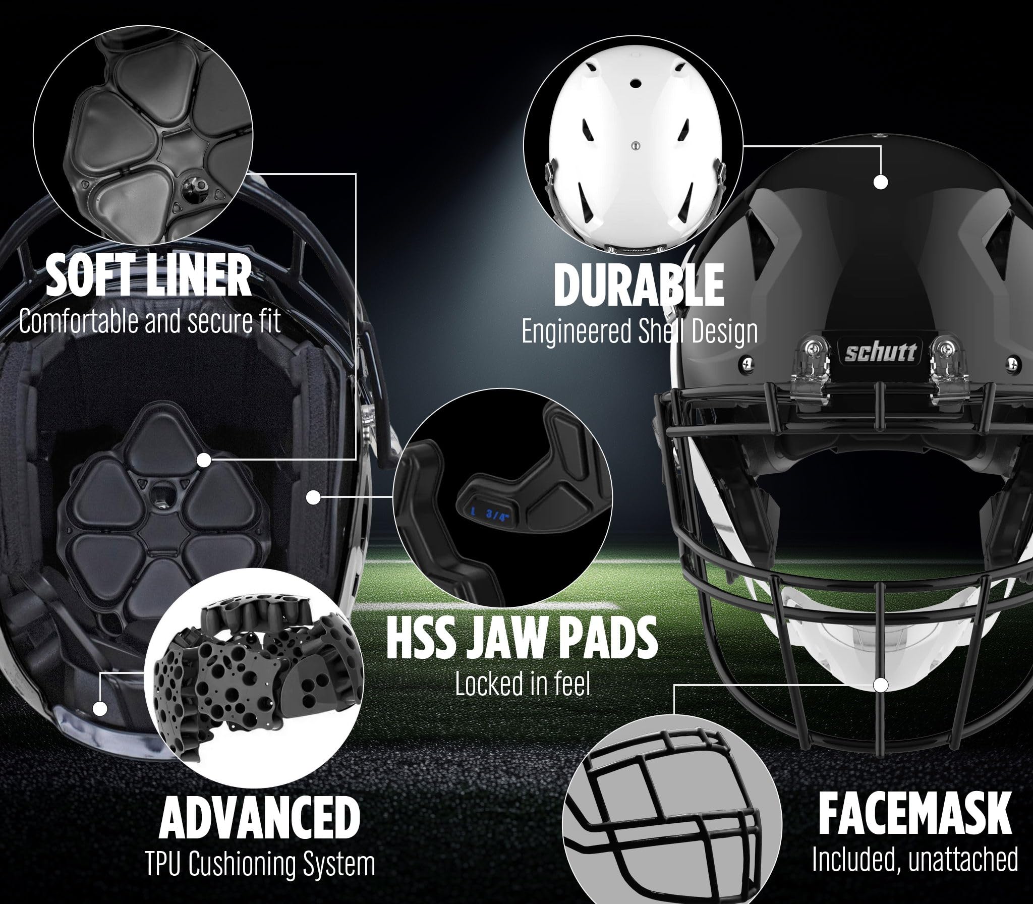 Amazon.com : Schutt Vengeance Pro LTD II Adult Football Helmet
