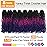 Aksice Pre-looped Yanky Twist Crochet Hair 10 Inch 8 Packs Bohemian Passion Twist Spring Mini Twist Crochet Hair for Black Women Boho Crochet Braids Synthetic (1b/purple/blue)