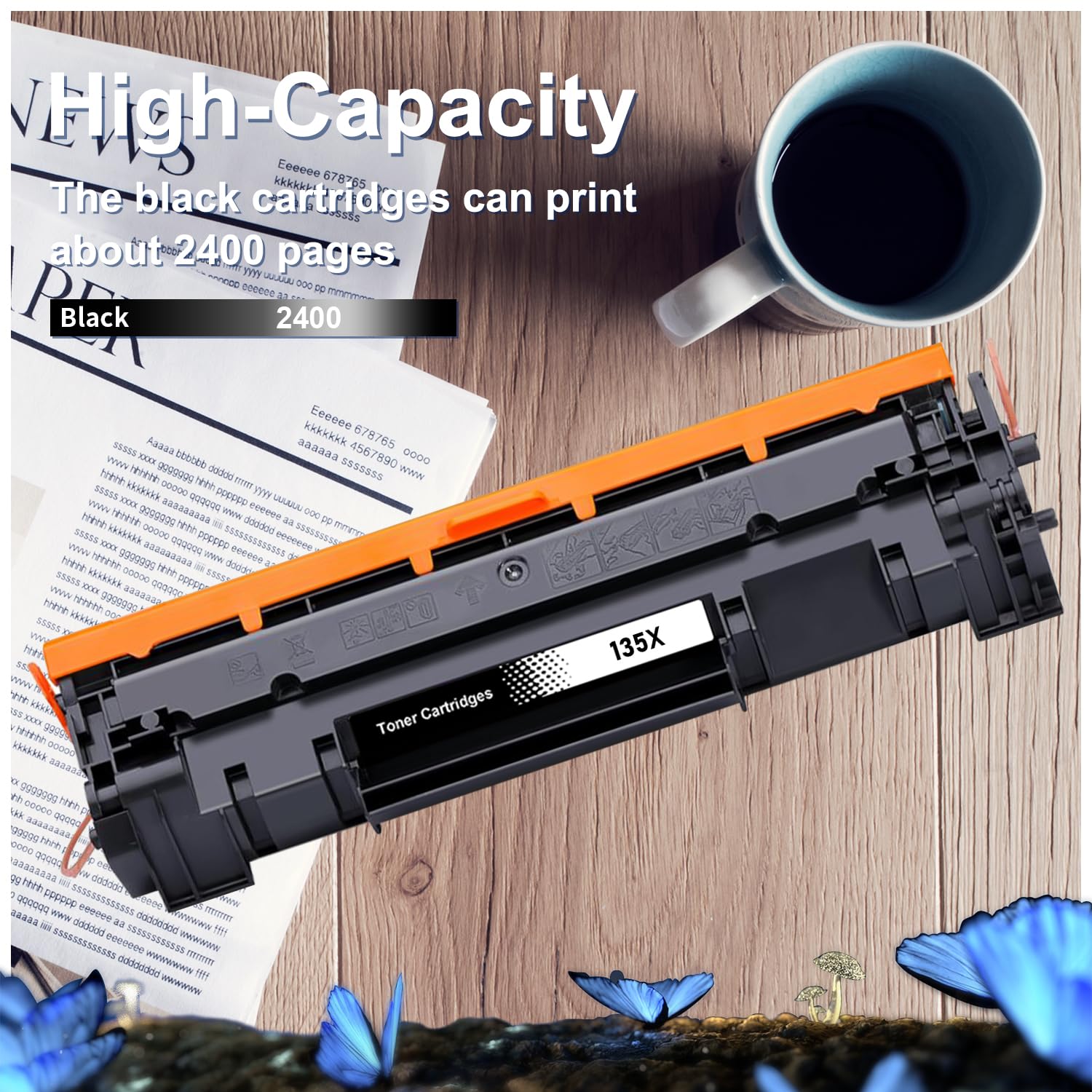 LOSMANN 135X toner z chipem kompatybilny z HP 135X W1350X do HP Laserjet MFP M234dw M234sdw M234sdn M234dwn M209dw M209dwn M234 M209 135A W1350A (2 czarne)
