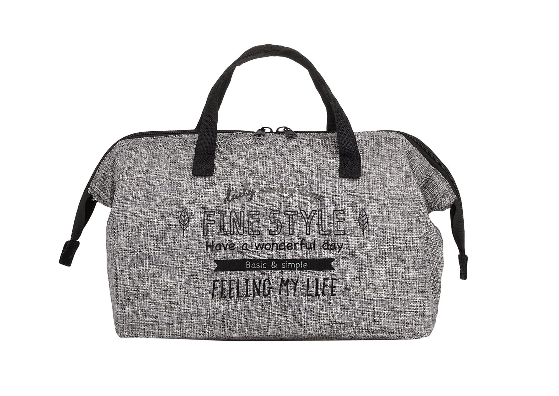 PJ Hemp-Style Purse Type Lunch Bag Men's Fine Style Black
