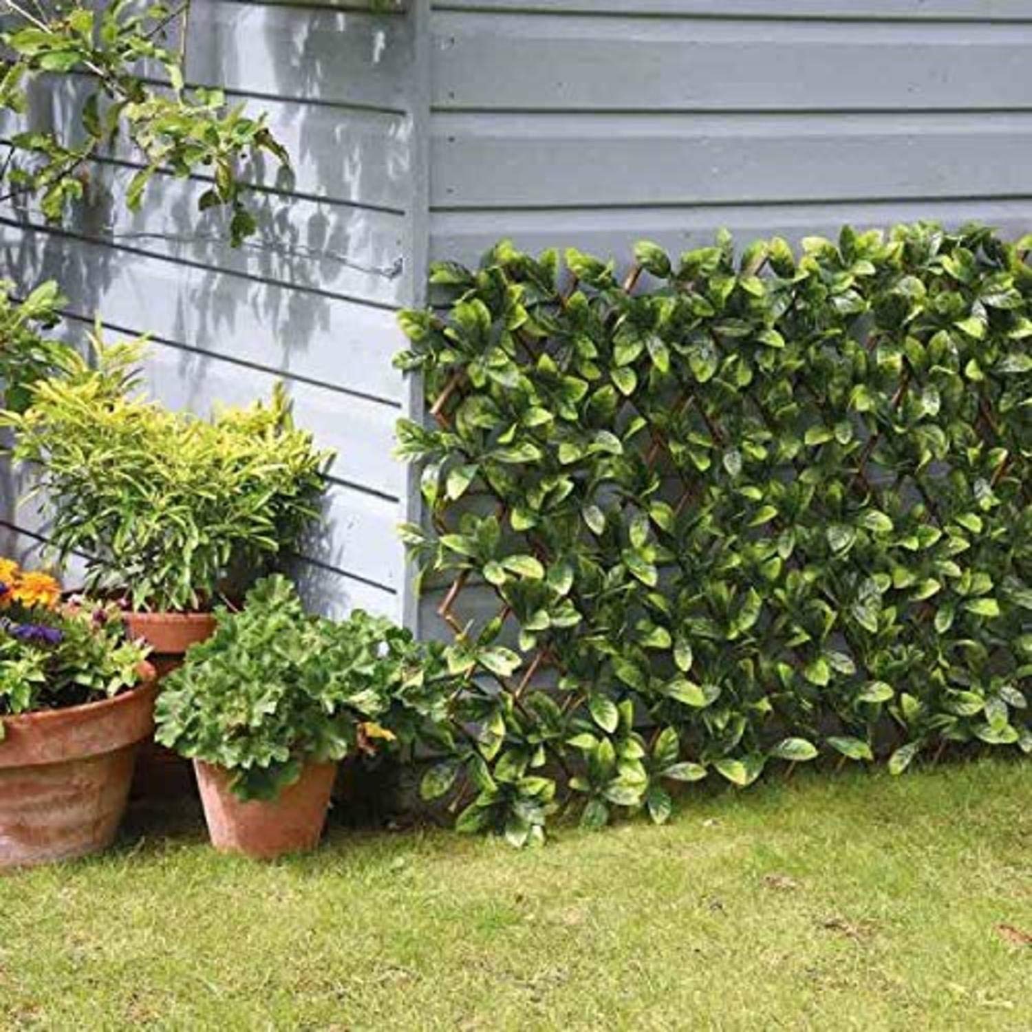 Garden Mile Maple Leaf Screening Panel Fence Privacy Screen for Garden Artificial Trellis Living Wall Panel Topiary Expandable Trellis Privacy Fence Screening 180 x 60cm