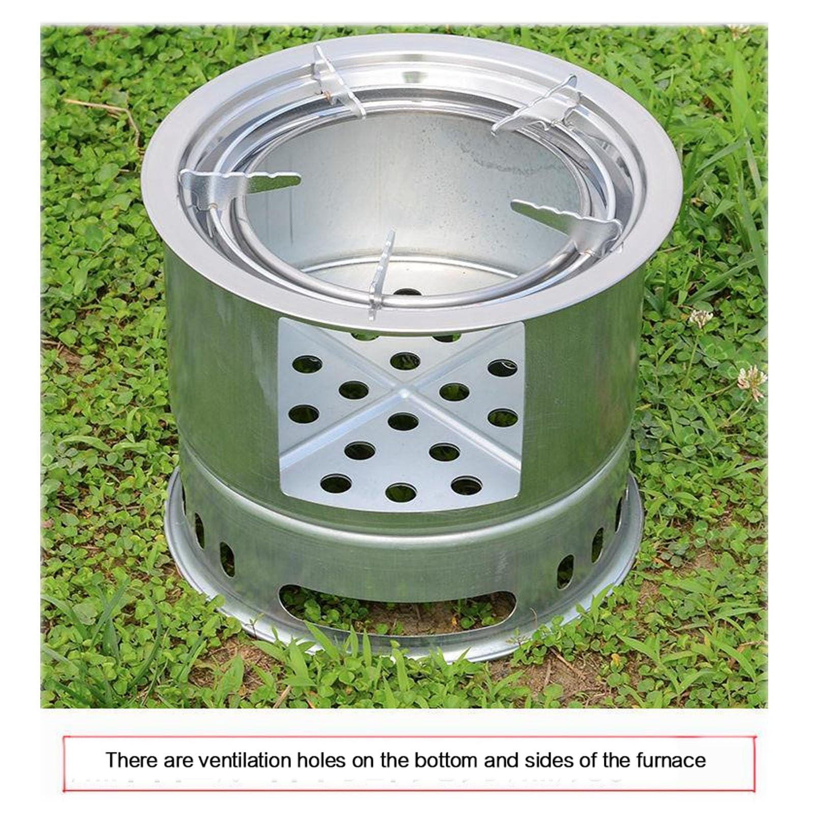 Poêle à bois de camping multifonctionnel, pliable, pliable, for barbecue, coupe-vent, for l'extérieur, for pique-nique