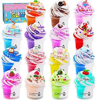 15 Pack Two-Toned Butter Slime Kit for Girls,Super Soft and Non-Sticky Toy,DIY Educational Slime Toys for Kids,Party Favor for Kids Girls & Boys
