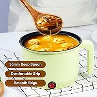 Vista 5 de FJNATINH Juego de 6 piezas de utensilios de cocina de madera de teca, cucharas de madera grandes para cocinar, mezclar, hornear, juego de utensilios