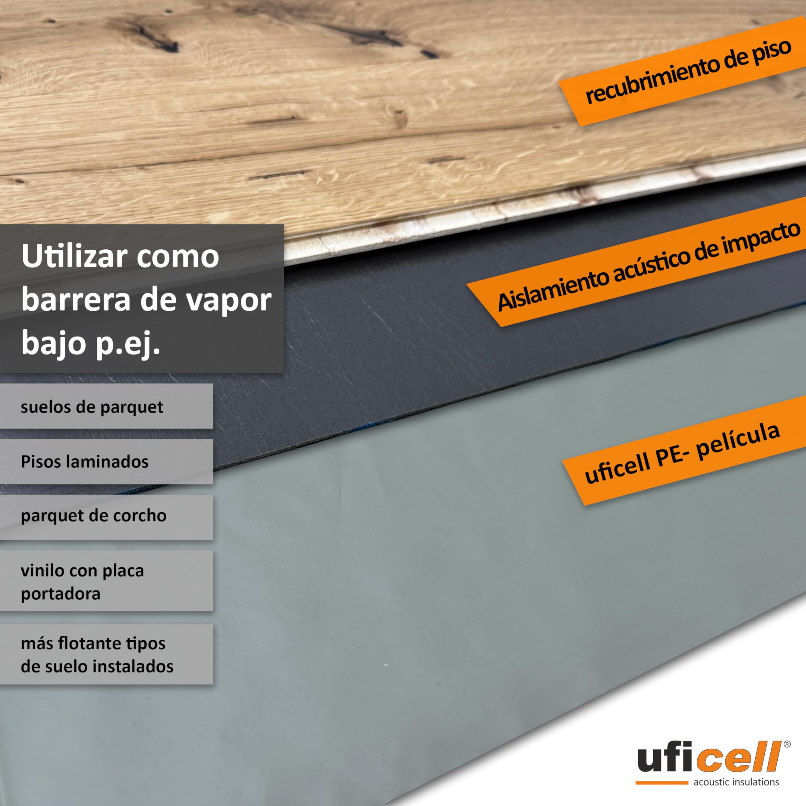 uficell Aqua-Stopp lámina de construcción, lámina de solera, lámina de PE, barrera de vapor 0,2 mm (100 m² (25 m x 4 m))