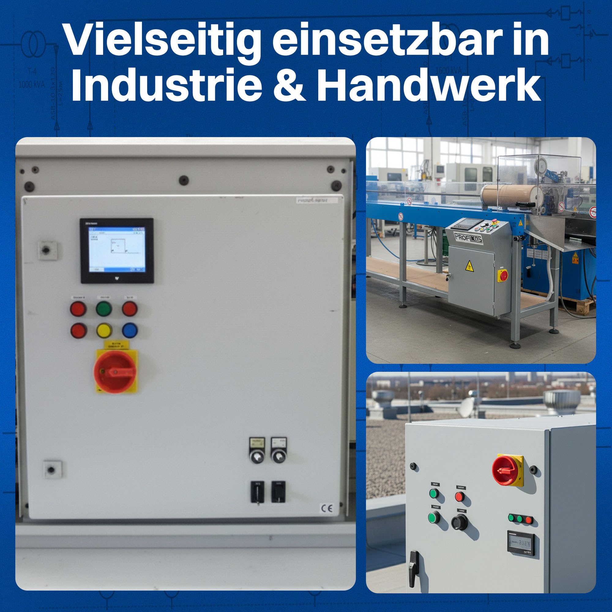 Intratec Hauptschalter Einbau, 80 A, 4-polig, Schwarz – Drehschalter zum Fronteinbau in Verteiler- und Schaltschränken 88 x 88 x 135 mm