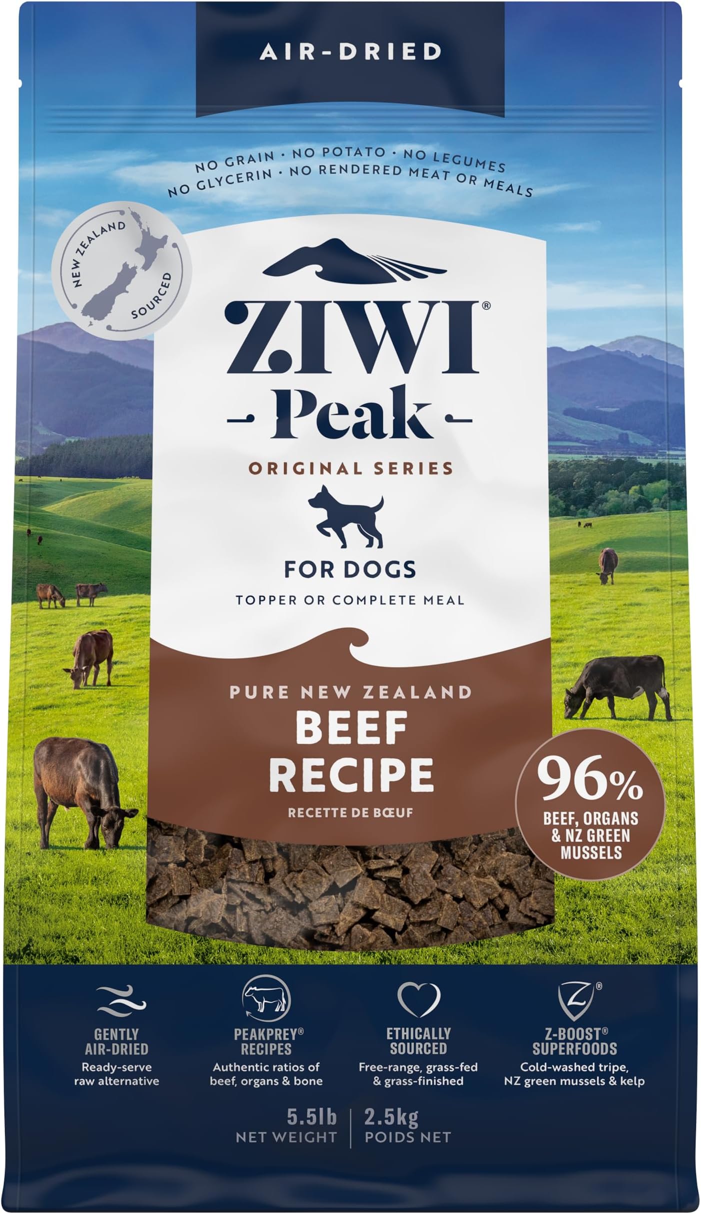 ZiwiPeak Dog Dry Food Beef 2.5KG