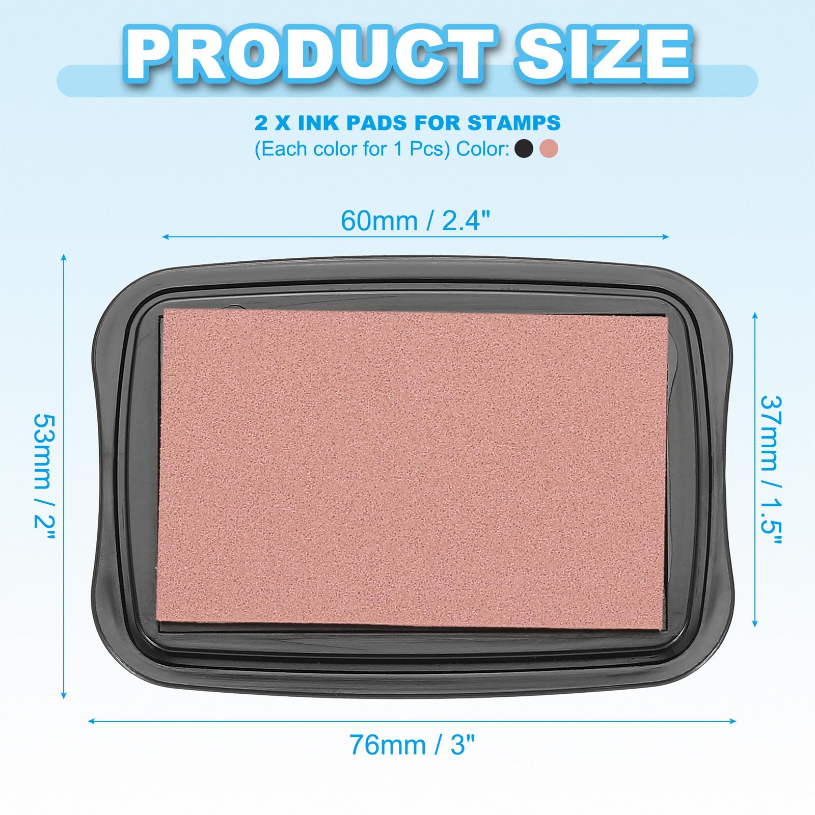 PATIKIL 3"x2" Large Stamp Pad - Image 2