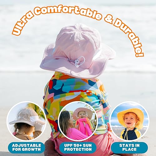 Miniatura 6 de SwimZip, sombrero unisex para niños, ala ancha, protección solar FPS 50, ajustable.