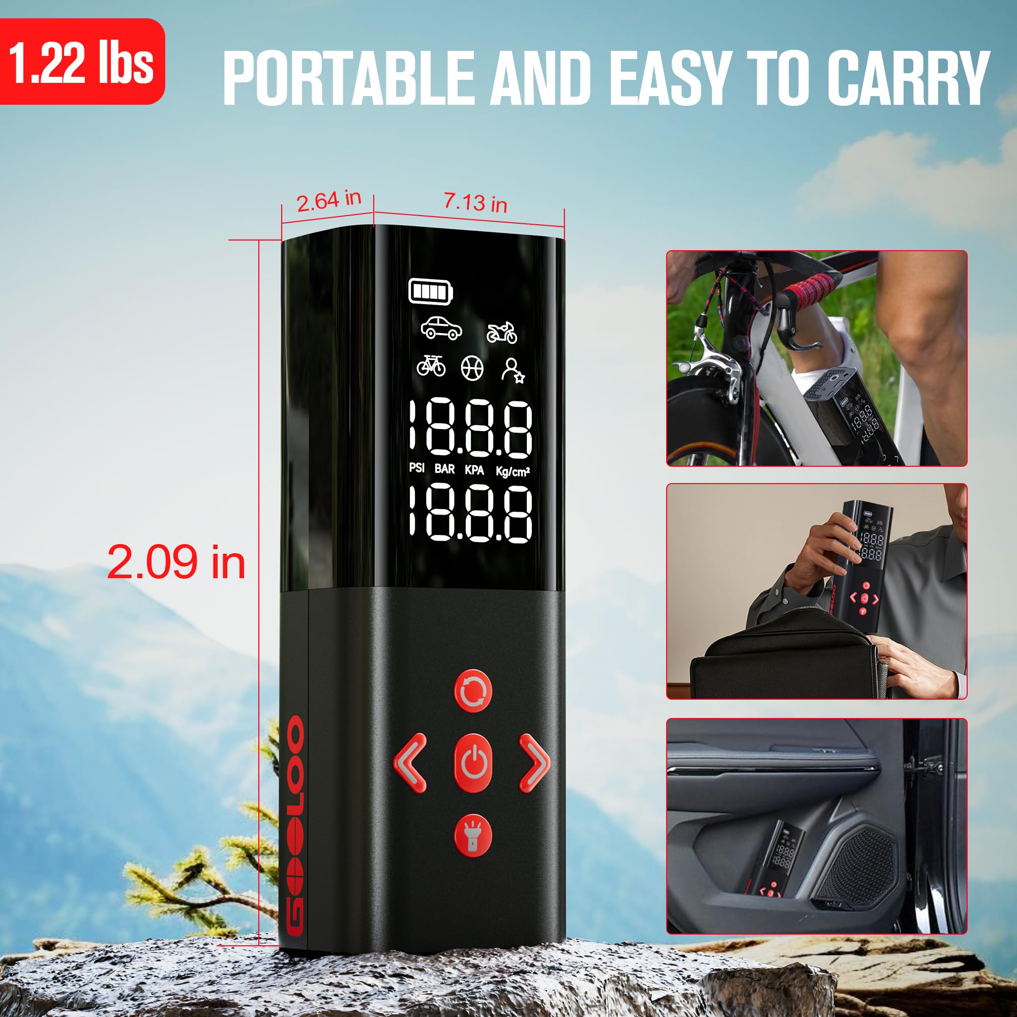 GOOLOO AP150 Tire Inflator - Fast & Portable -6 GOOLOO AP150 Tire Inflator - Fast & Portable -6